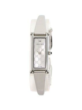Gucci GG Square Face Diamond Watch SS